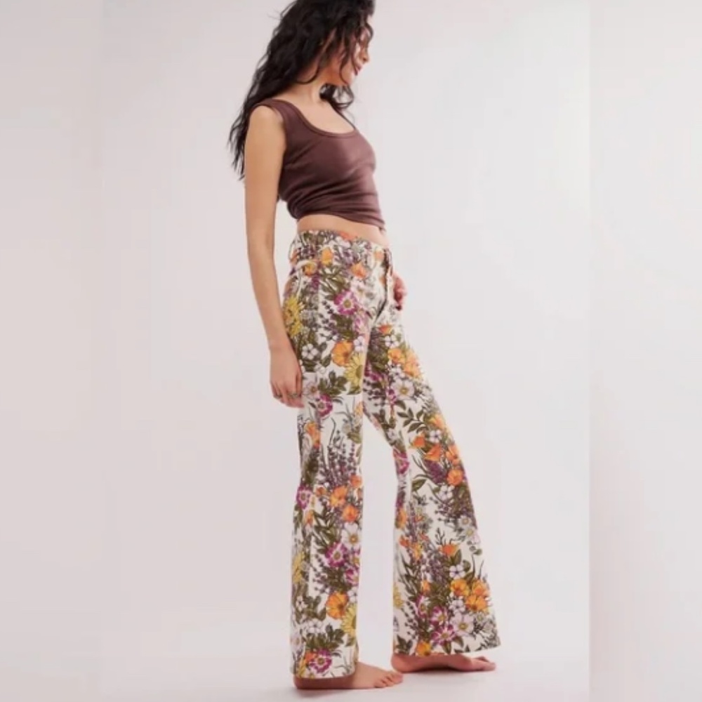 Wrangler Orange and Cream Boot Cut Flare Pants - Picture 5 of 11